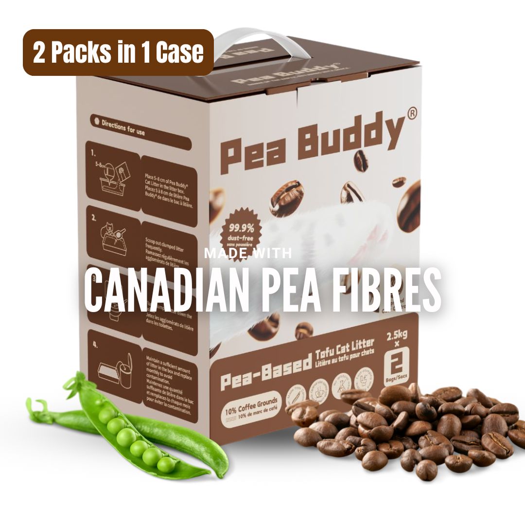 Pea Buddy® Pea-Based Tofu Cat Litter (10% Coffee Grounds)