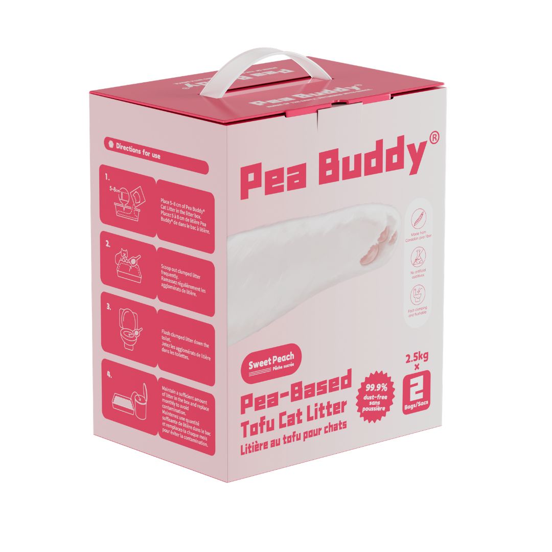 Pea Buddy® Pea-Based Tofu Cat Litter (Sweet Peach)