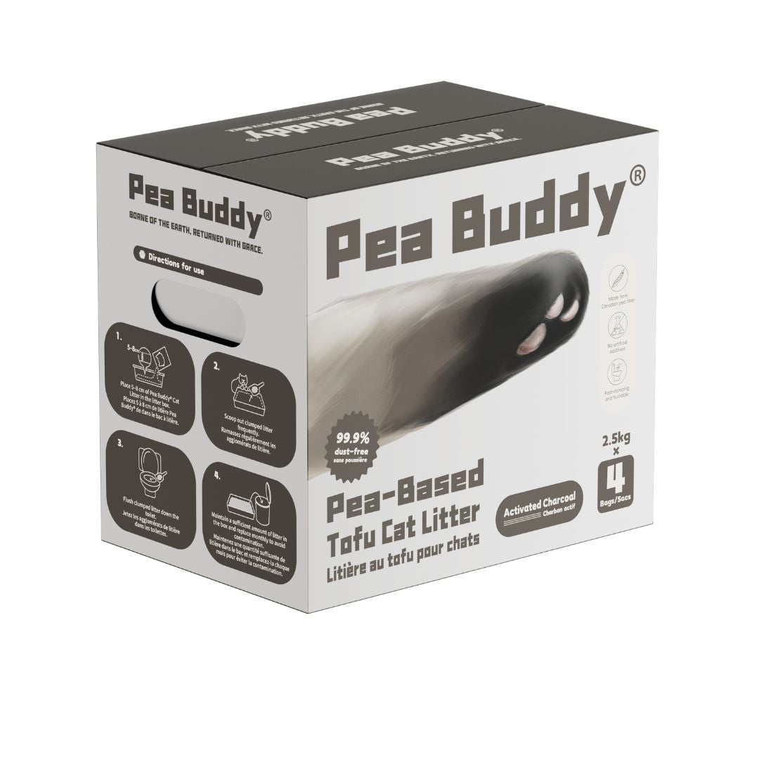 Pea Buddy® Pea-Based Tofu Cat Litter (Charcoal-Unscented)