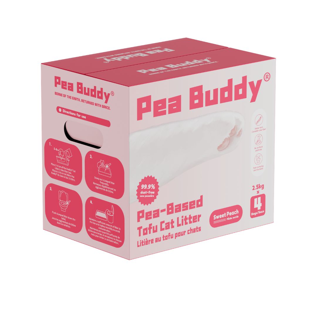 Pea Buddy® Pea-Based Tofu Cat Litter (Sweet Peach)