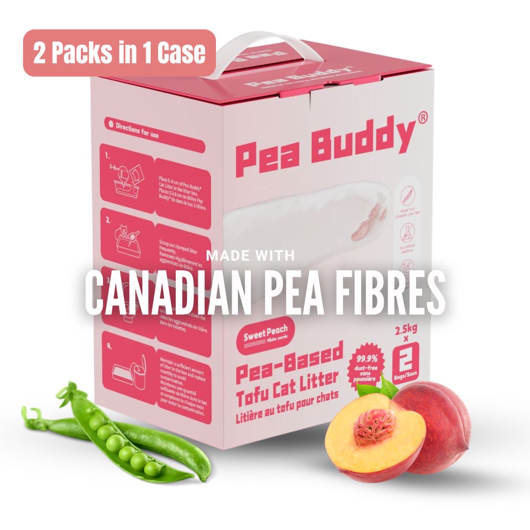Pea Buddy® Pea-Based Tofu Cat Litter (Sweet Peach)